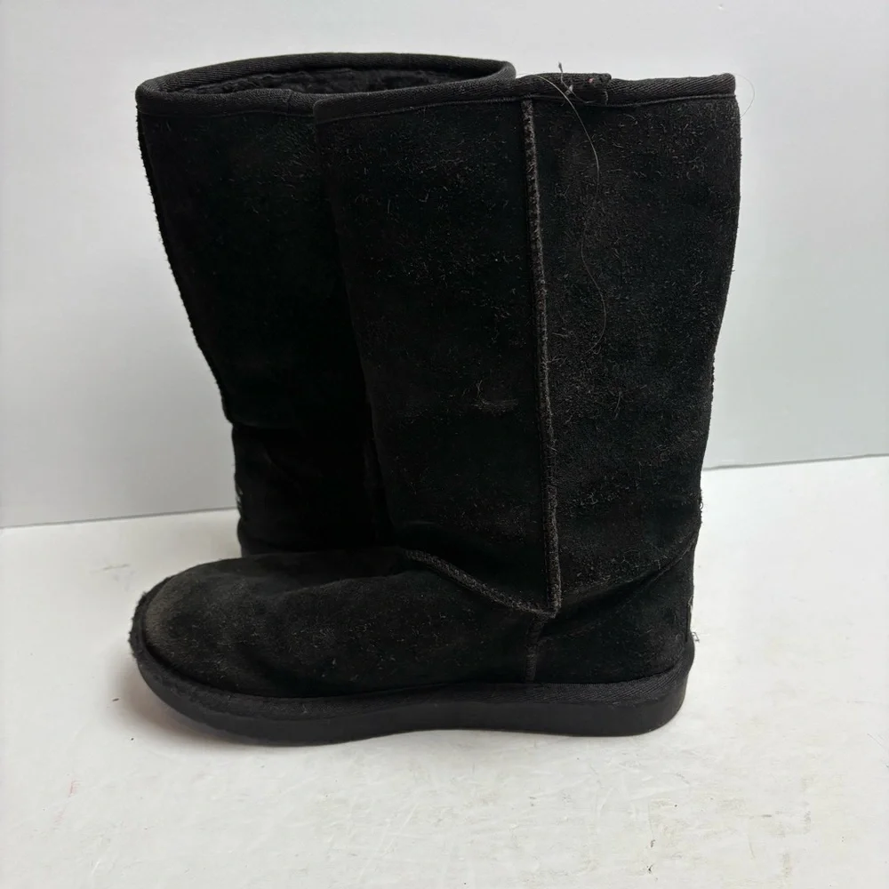 Koolaburra by Ugg Black Suede Snow Boots Koola Tall Kids size 3